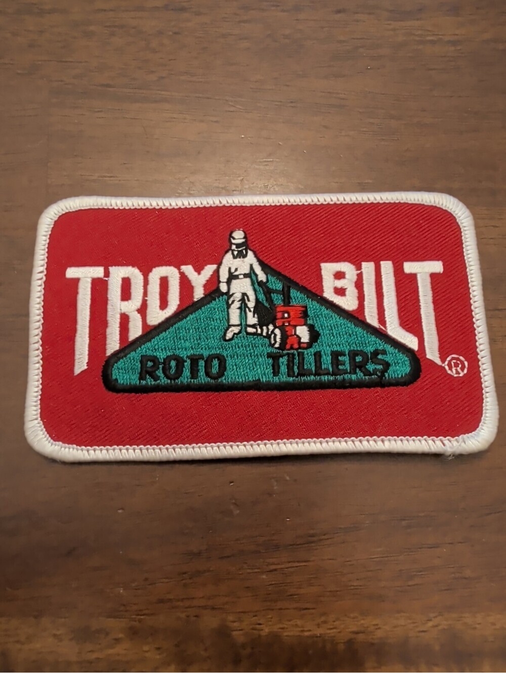 Vintage Troy-Bilt Roto Tillers Embroidered Patch Red Green Multi-Color Logo